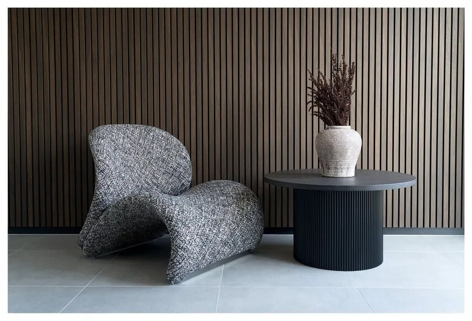 Tmavohnedý okrúhly konferenčný stolík v dekore topoľa ø 80 cm Boavista – House Nordic