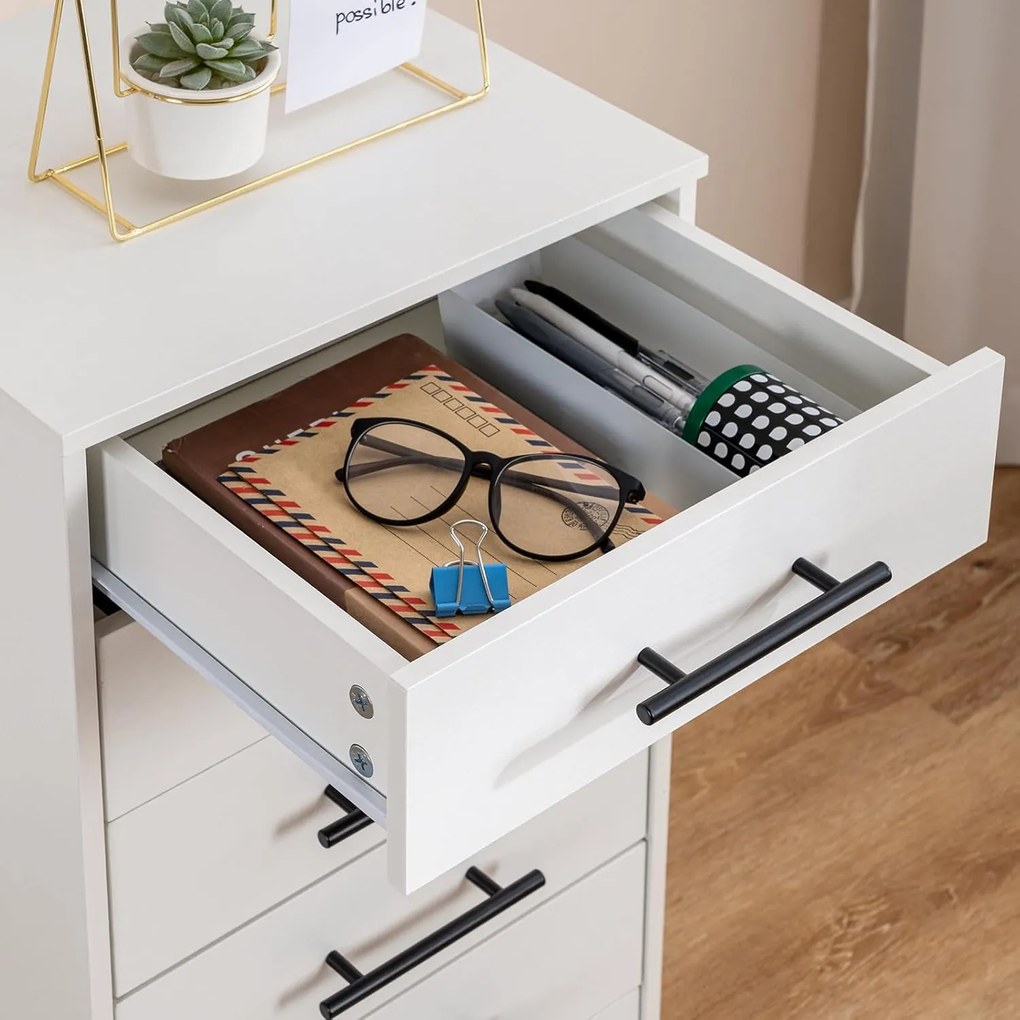 Pojízdný kancelářský kontejner Vasagle Dovi bílý