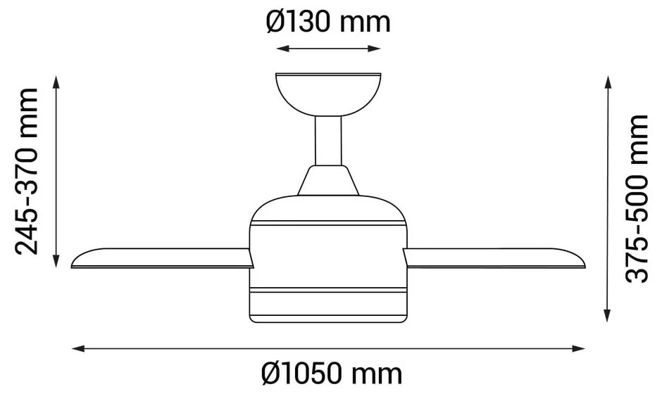 Stropné svietidlo s časovačom/s ventilátorom vo svetloprírodnej farbe ø 13 cm Achilia – SULION
