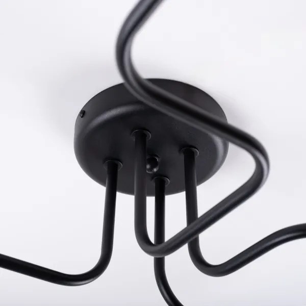 Sollux SL.1446 - Prisadený luster VECTOR 4xE27/15W/230V čierna