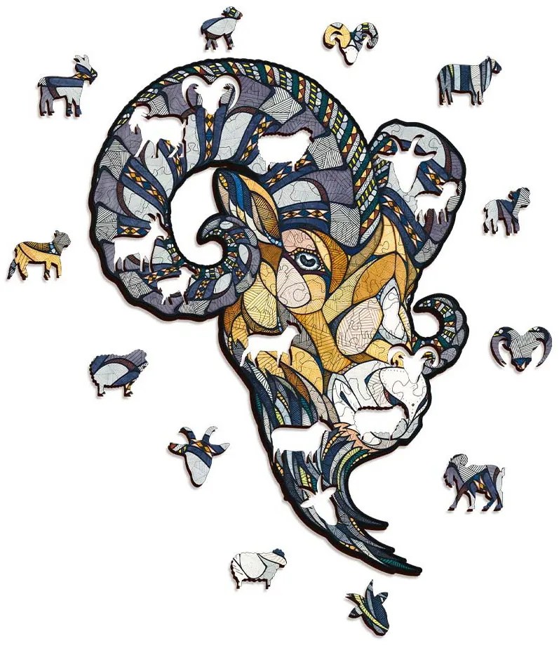 EWA Drevené puzzle v krabičke - Baran