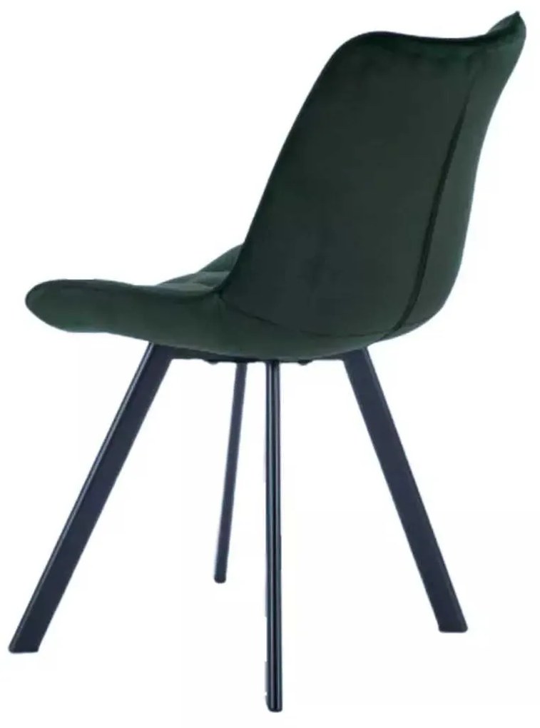 LuxuryForm DESIGN Stolička ORLEN VELUR - fľaškovozelená