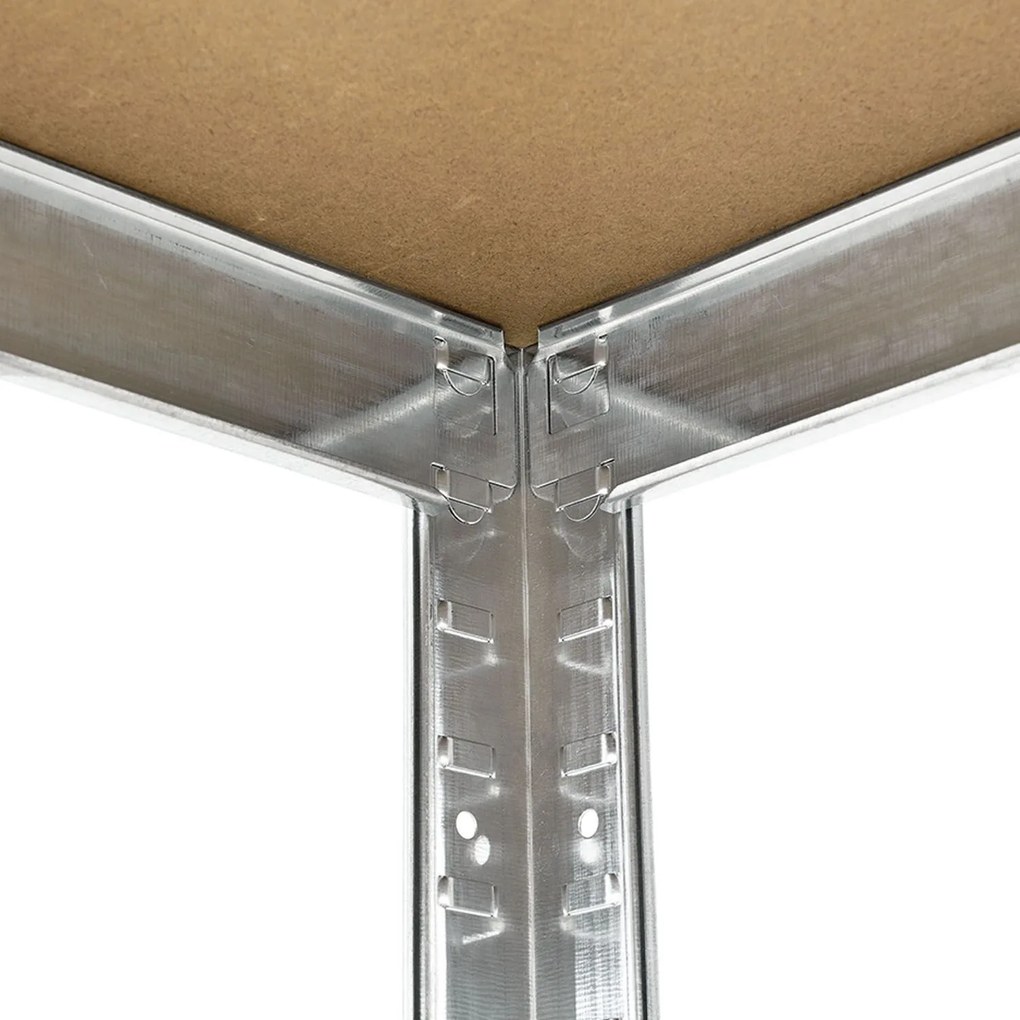 InternetovaZahrada Rohový regál Basic 180x70x40 cm - strieborný