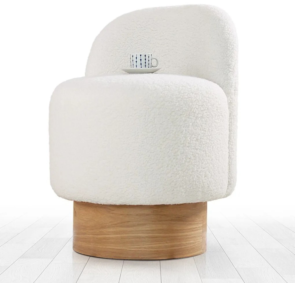 Stolička Monre Teddy White