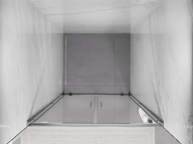 Mexen Exo, dvojité krídlové sprchové dvere 80x200 cm, 6mm číre sklo, chrómový profil, 8182-080-000-01-00