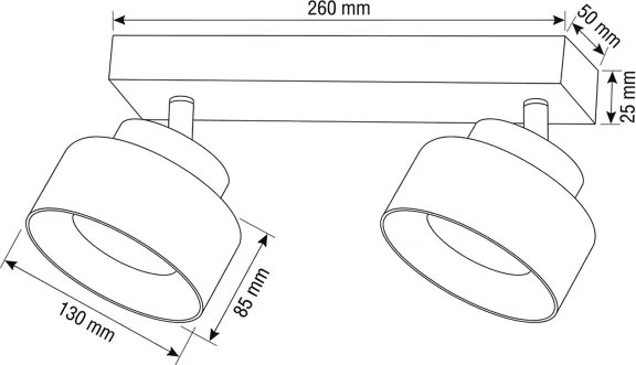 Brilagi - Bodové svietidlo AURA LUX 2xGX53/30W/230V čierna/dymová