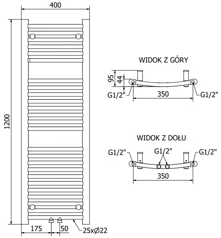 Mexen Ares, elektrické vykurovacie teleso 1200x400 mm + vykurovacia tyč 400 W, čierna, W102-1200-400-6400-70