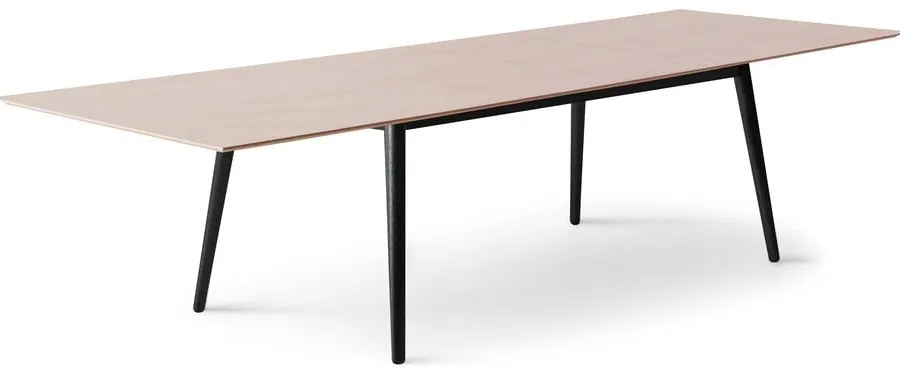 Rozkladací jedálenský stôl s doskou v dubovom dekore v čierno-prírodnej farbe 90x165 cm Meza – Hammel Furniture