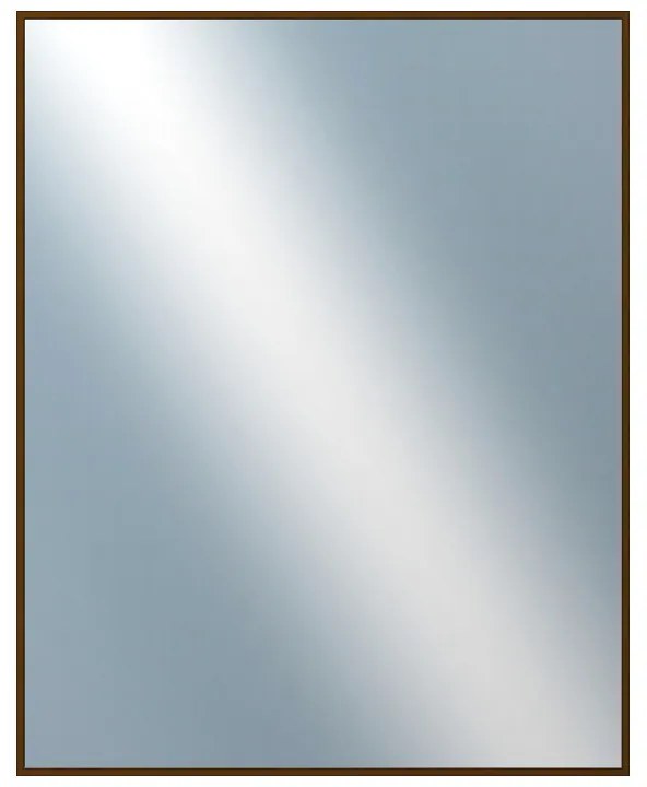 DANTIK - Zrkadlo v rámu, rozmer s rámom 80x100 cm z lišty Hliník hnedá (7269211)