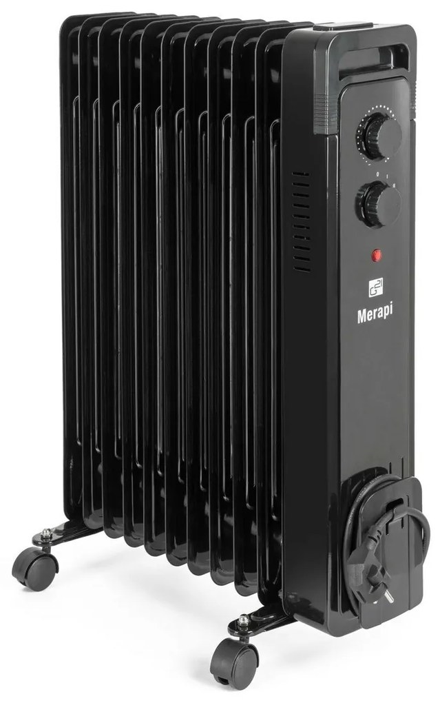 G21 Merapi olejový radiátor, 11 rebier, 2500 W,čierny