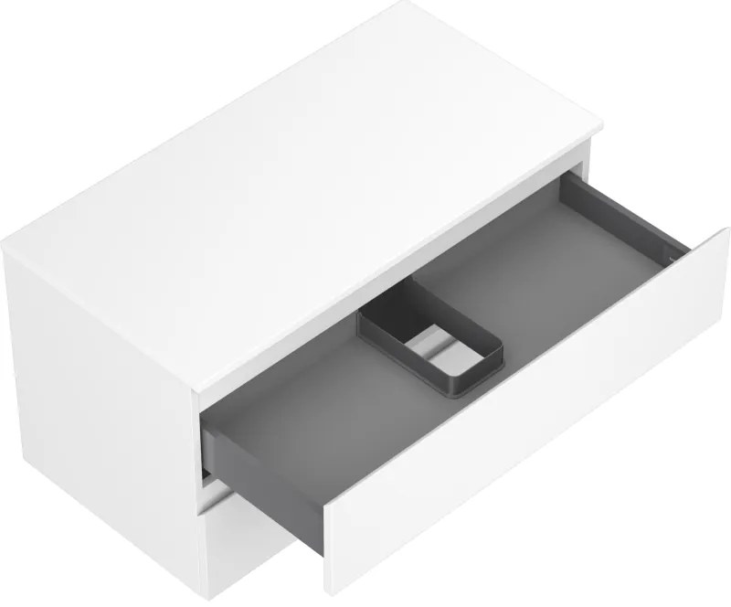 Mexen Orio, kúpeľňová skrinka 90 cm s hornou časťou, 2 zásuvky, biela matná, 91A10-09047-2-BFFC01