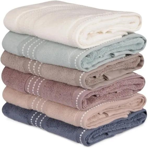 Sada 6 bavlnených uterákov Micro Cotton, 50 × 90 cm