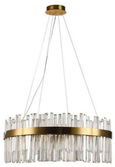 LED Stmievateľný luster na lanku LED/110W/230V 3000-6500K zlatá + diaľkové ovládanie