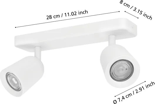 Eglo 901946 - Bodové svietidlo CAMALDOLI 2xGU10/10W/230V biela