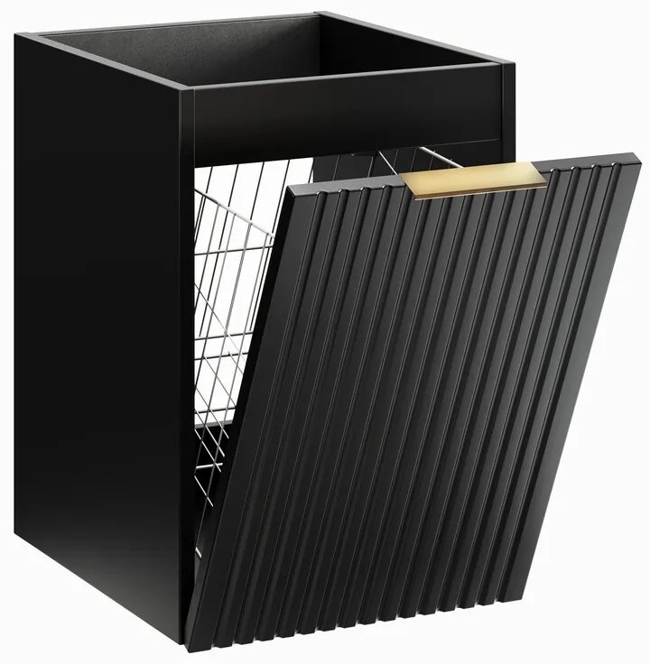 Závěsná skříňka pod umyvadlo Casad s deskou 120 cm dub wotan/černá