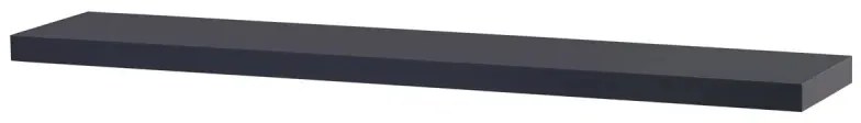 Polička nástěnná 120 cm, MDF, barva tmavě šedý mat, baleno v ochranné fólii