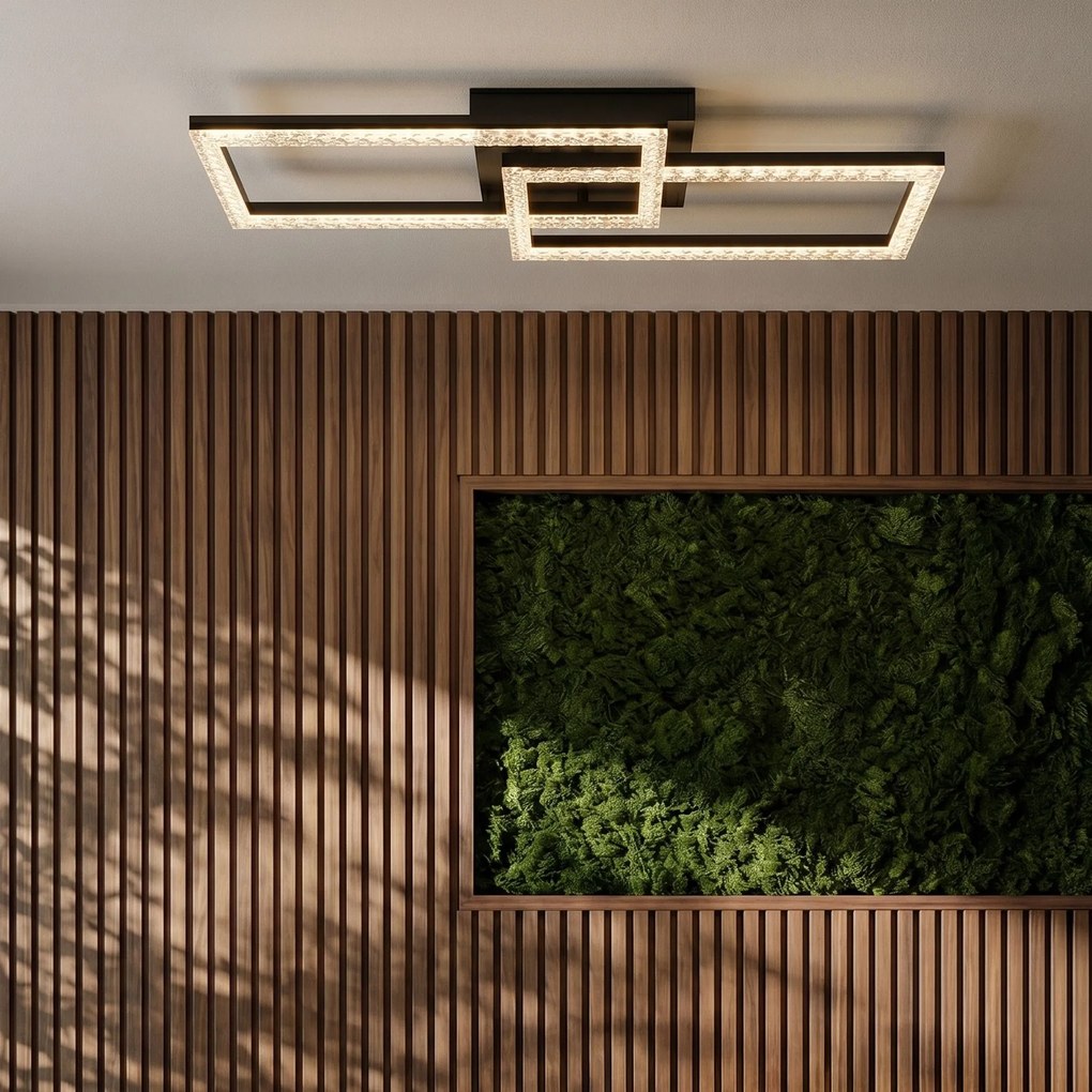 Toolight Toolight, stropné LED svietidlo 610x200 mm, 12W, 4000K, 1000lm, čierna matná, G155-C, OSW-06409