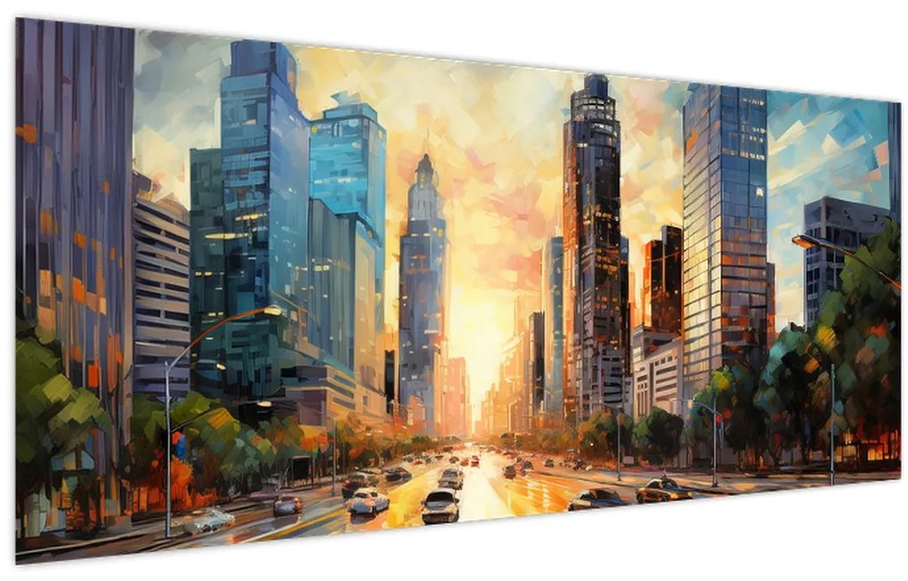 Obraz - Maľba mesta (120x50 cm)