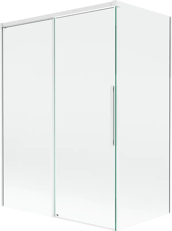 Mexen Rox, 2-krídlová posuvná vaňová zástena 120 + 70 x 150 cm, 8mm číre sklo, biely profil, 8C9-120-070-20-00