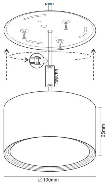 LED Bodové svietidlo LED/12W/230V 4000K pr. 10 cm biela