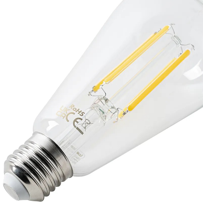 Sada 5 LED žiaroviek E27 ST64 číre 2,2 W 470 lm 2700 K