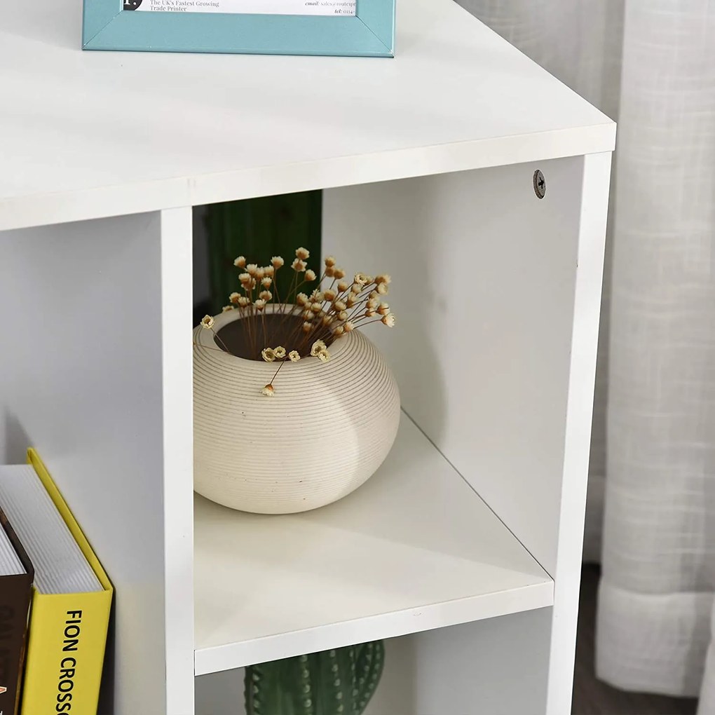 ModernHome Biely stolík na kolieskach - organizér