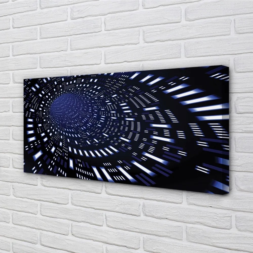 Obraz na plátne Blue 3d tunel 100x50 cm