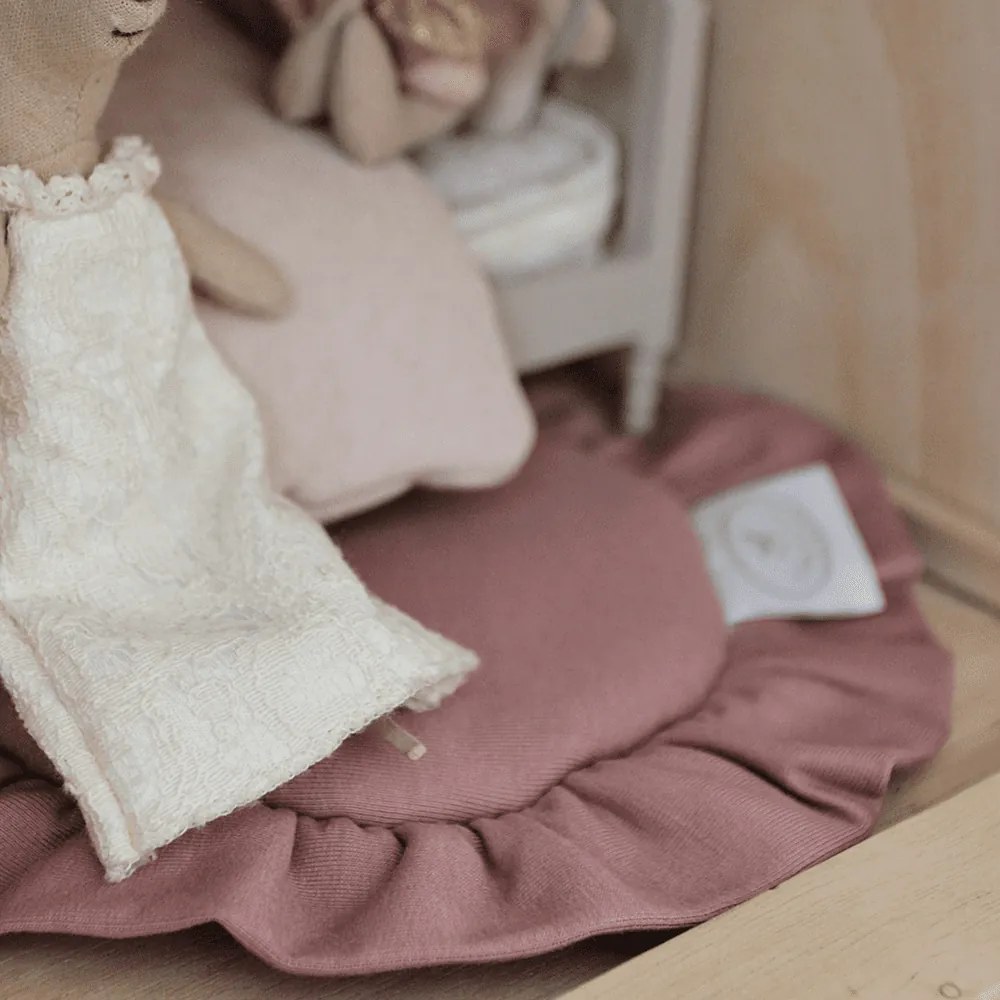 Mini podložka s volánom sýto ružová