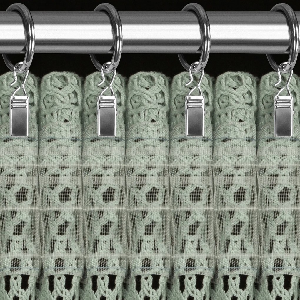 ZÁVES NA PÁSKE GABBY 140X270 CM MÄTOVÁ