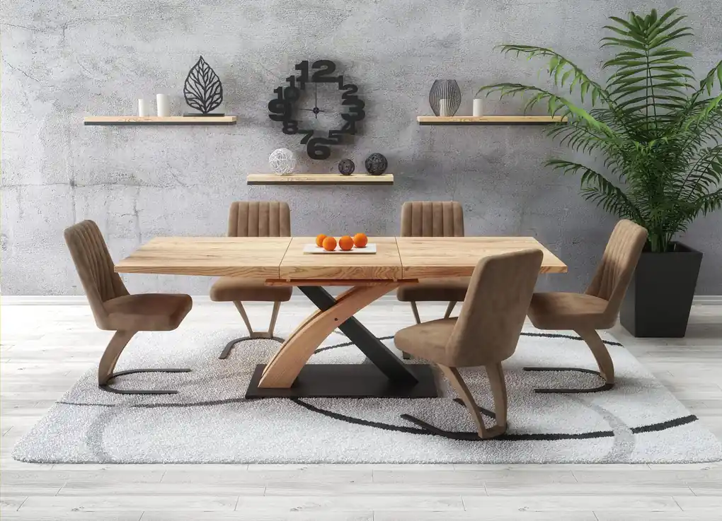 Luxusný jedálenský stôl H5010 s rozkladom | BIANO