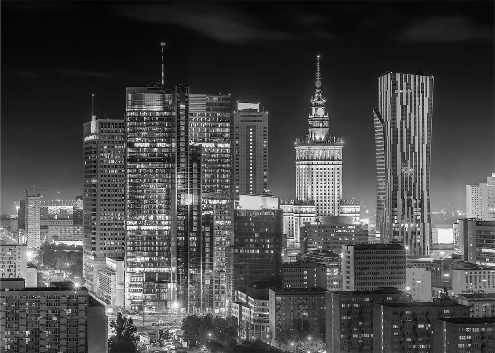 Sklenený obraz - Čiernobiely New York (70x50 cm)