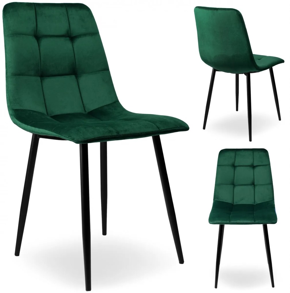Čalúnená stolička DENVER zamat zelená
