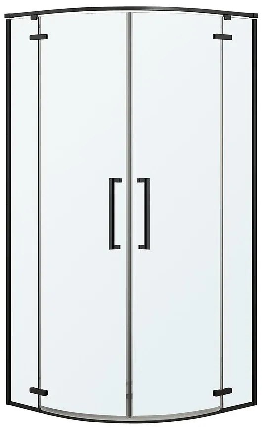 Sprchový kút štvrťkruhový Delta 90x90x195 black