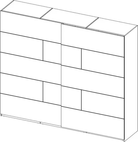 Šatníková skriňa Capri, dub wotan/biela