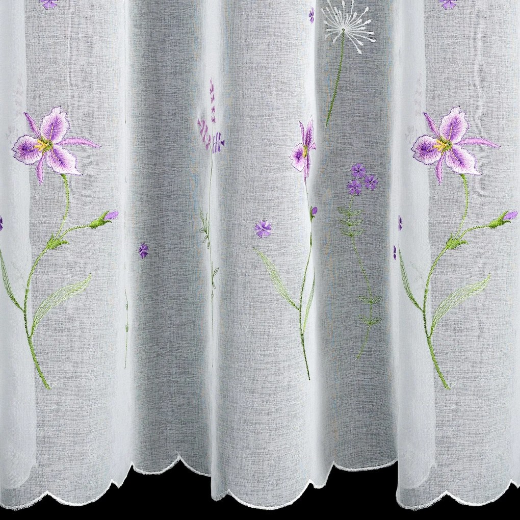 ZÁCLONA NA PÁSKE INESA 350X160 CM KVETY