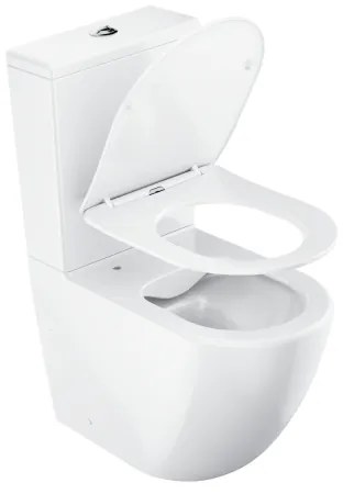 Ravak X01870 - kombinované bezokrajové WC (Rimless) s WC sedátkom SoftClose OPTIMA, keramika/biela