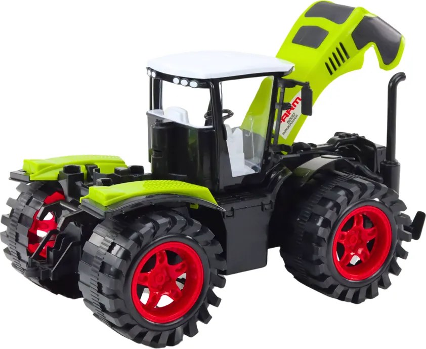 LEAN Toys Poľnohospodársky traktor Veľký trecí pohon Zelené poľnohospodárske vozidlo