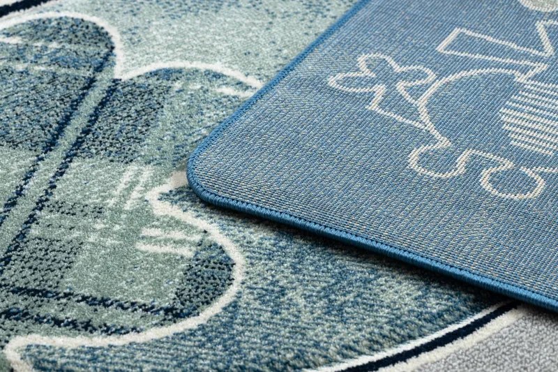 Dywany Łuszczów, Detský kusový koberec Petit Helicopter blue, 200x290, modrá, detská izba