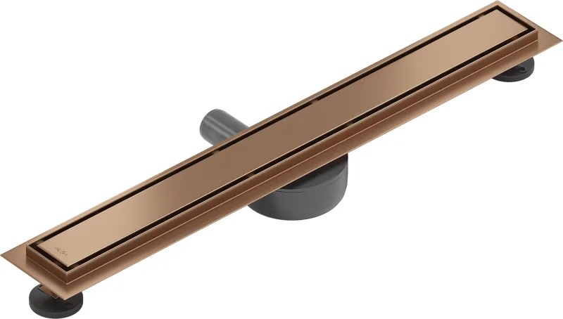 Mexen Flat 360° M13 sprchový žľab 2v1, 50 cm, medená matná, 1C10050-40