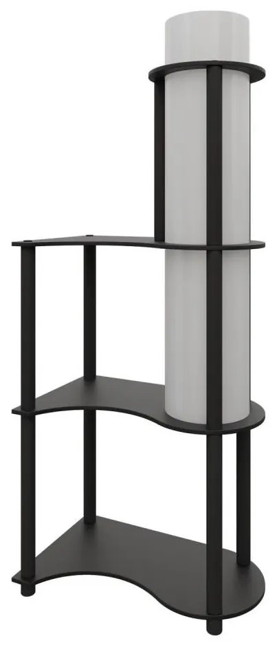 Stojacia lampa s poličkami NOTO 1xE27/40W/230V čierna