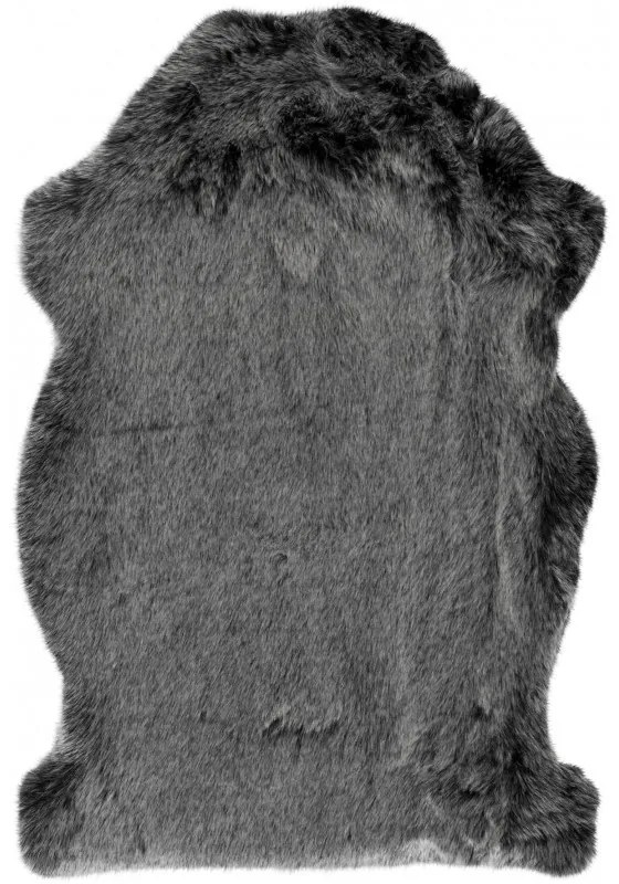 Kusový koberec Samba 495 Anthracite (tvar kožušiny), 55x85 tvar kožušiny, šedá, obývacia izba, Obsession