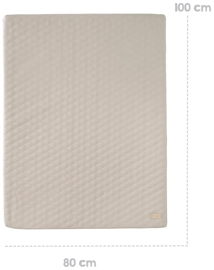 Béžová detská hracia podložka 78x100 cm Greyish gesteppt – Roba