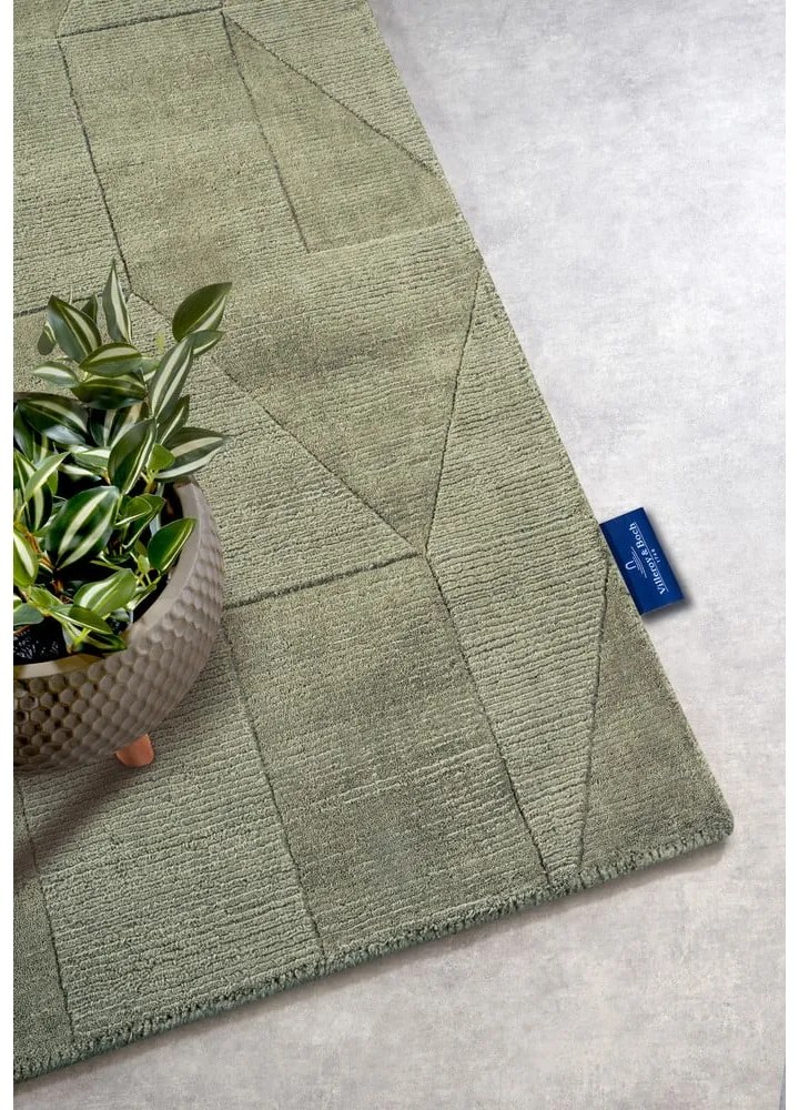 Zelený ručne tkaný vlnený behúň 80x250 cm Ursule – Villeroy&amp;Boch