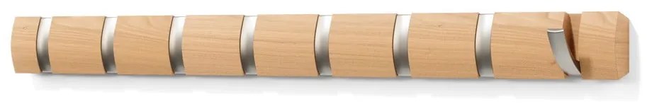 Nástenný vešiak z jaseňového dreva v prírodnej farbe Flip - Umbra