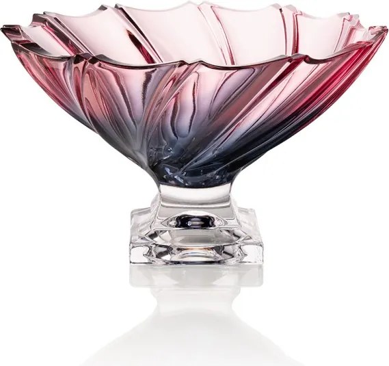 KRIŠTÁĽOVÁ MISA BOHEMIA PONTI SMOKE PINK NA NOHE 310MM