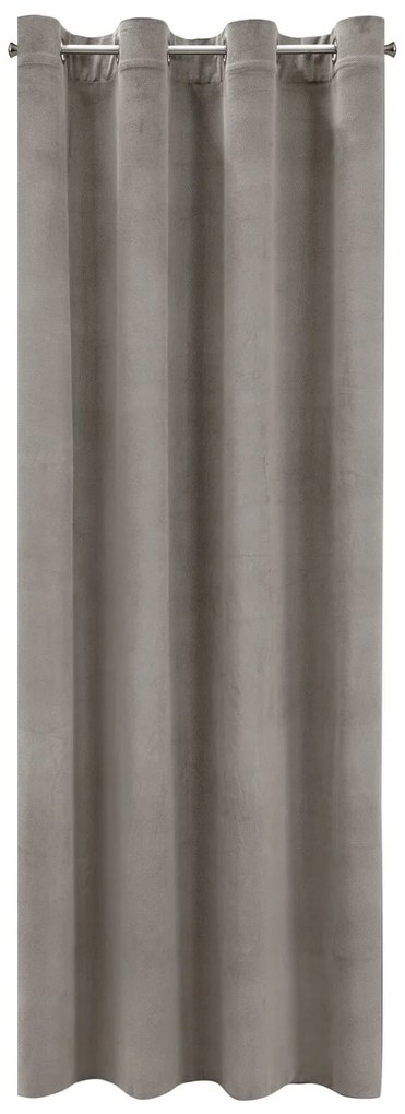 ZATEMŇOVACÍ ZÁVES NA KRÚŽKOCH MILO 140X250 CM SIVÁ
