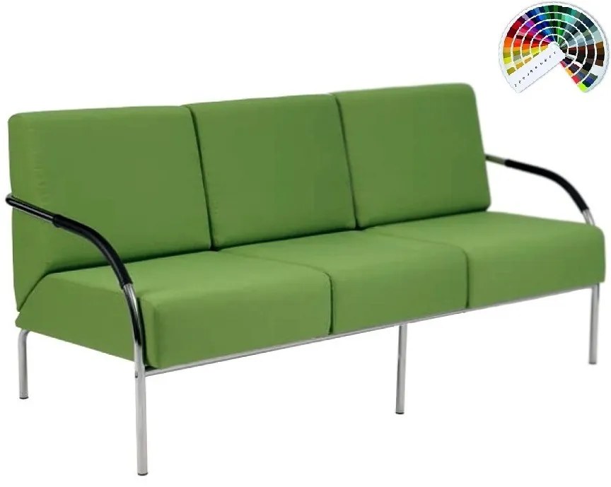 Kancelárska sedačka SALMA 3-sedák čalúnenie CURA, LUCKY