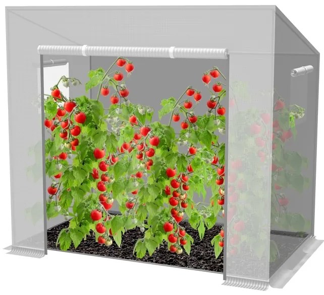 GARDEN LINE Záhradný fóliovník biely 200x77x168/146 cm GardenLine TUN0766