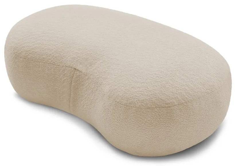 Béžová podnožka z textílie bouclé Saint-Germain – Bobochic Paris