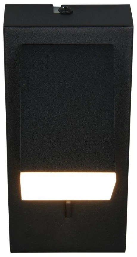 Matne čierne LED nástenné svietidlo Raglan – Trio